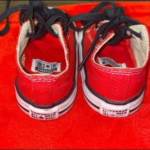 8C Red Chuck Taylors (converse)